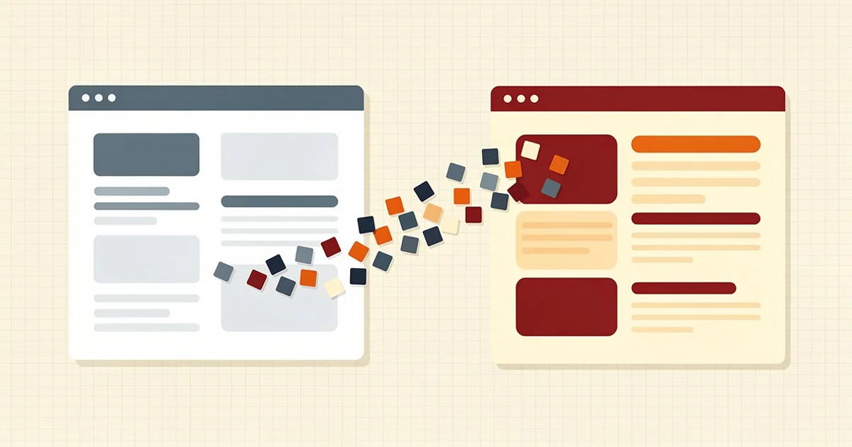 Two color palettes flowing from a single token contract into the same interface